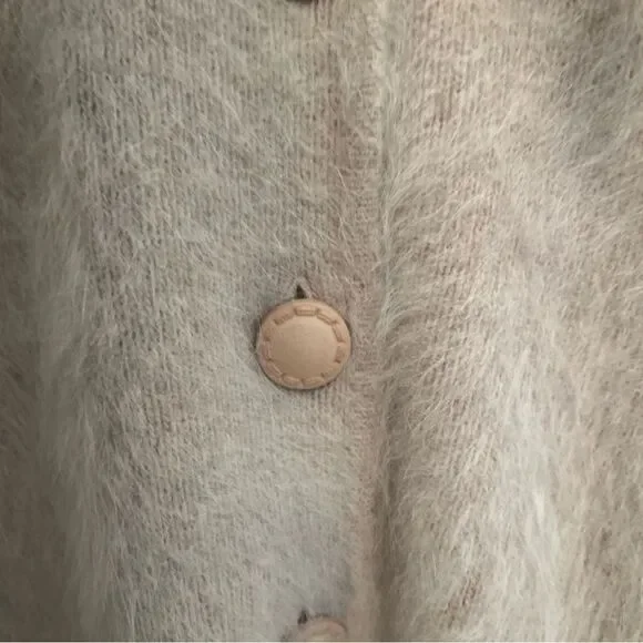 Connie A Lee Cream Teddy Sweater with Faux Fur Collar - Picture 8 of 10